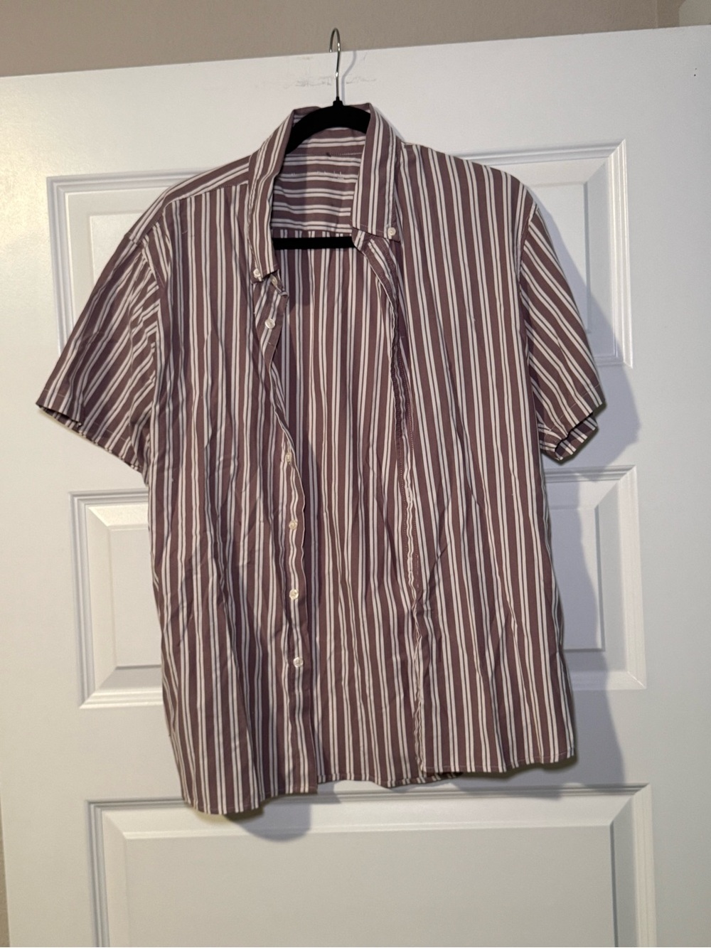 Abercrombie Men's Short-Sleeve Stripe Button-Up Shirt